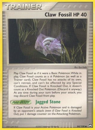 Claw Fossil (/108) Reverse Holofoil [EX: Power Keepers] Pokemon Single Pokémon