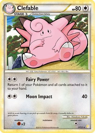 Clefable (3/123) Holofoil [HGSS: Base Set] Pokemon Single Pokémon