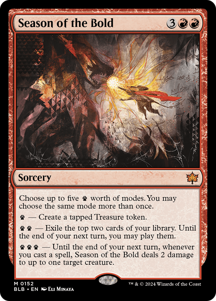Season of the Bold (BLB-152) [Bloomburrow] Foil MTG Single Wizards of the Coast