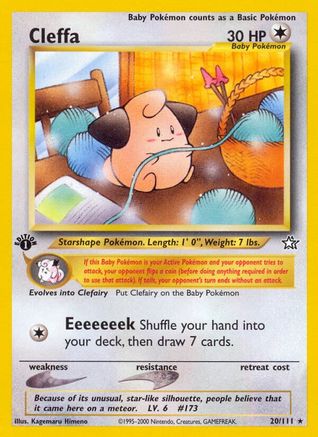 Cleffa (20/111) 1st Edition [Vintage: Neo Genesis] Pokemon Single Pokémon