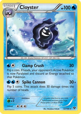 Cloyster (/146) Reverse Holofoil [XY: Base Set] Pokemon Single Pokémon