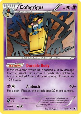 Cofagrigus (47) (/101) Reverse Holofoil [BW: Noble Victories] Pokemon Single Pokémon
