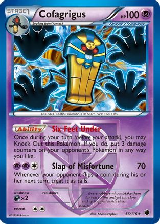 Cofagrigus (Team Plasma) (56/116) Reverse Holofoil [BW: Plasma Freeze] Pokemon Single Pokémon