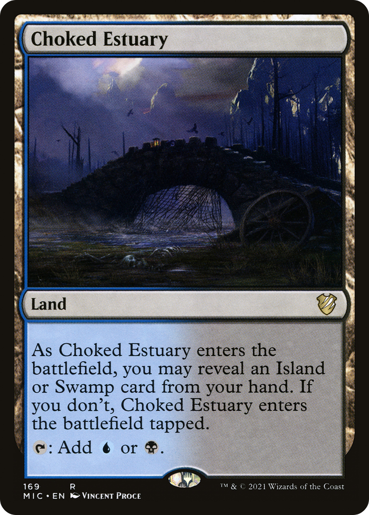 Choked Estuary (MIC-169) [Midnight Hunt Commander] MTG Single Wizards of the Coast