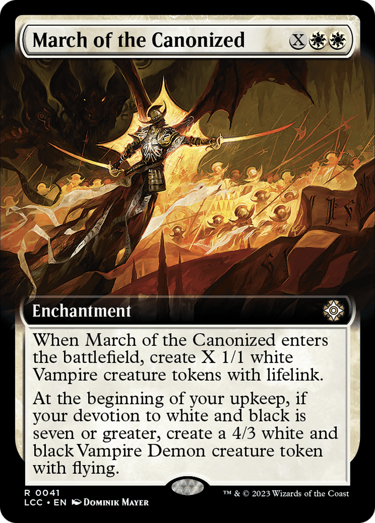 March of the Canonized (LCC-041) [The Lost Caverns of Ixalan Commander] (Extended Art) MTG Single Wizards of the Coast