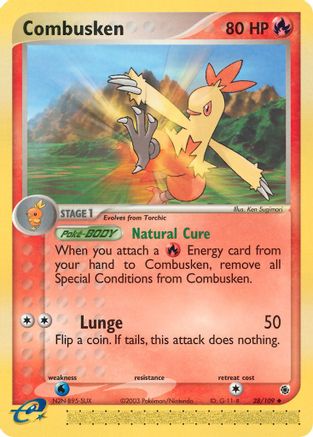 Combusken - 28/109 (/109) Reverse Holofoil [EX: Ruby & Sapphire] Pokemon Single Pokémon