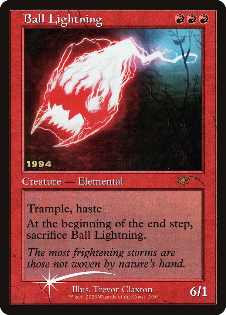 Ball Lightning (30A-P-002) [Misc] 30th Anniversary Play Promos Foil MTG Single Wizards of the Coast