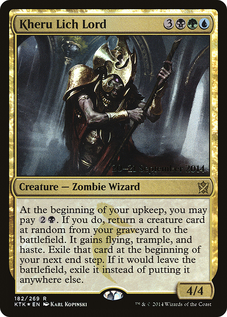 Kheru Lich Lord (PRE-182) [Khans of Tarkir Promos] Foil MTG Single Wizards of the Coast