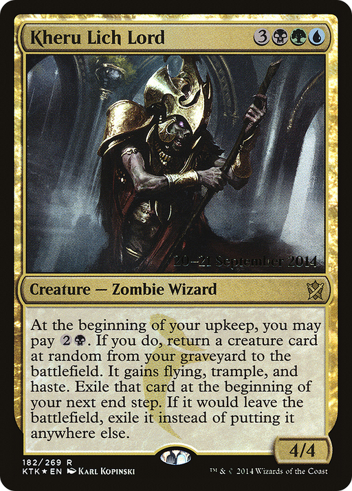 Kheru Lich Lord (PRE-182) [Khans of Tarkir Promos] Foil MTG Single Wizards of the Coast
