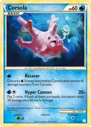 Corsola (37/123) [HGSS: Base Set] Pokemon Single Pokémon