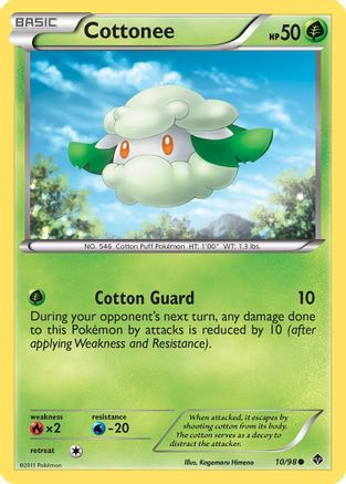 Cottonee (10) (/98) Reverse Holofoil [BW: Emerging Powers] Pokemon Single Pokémon