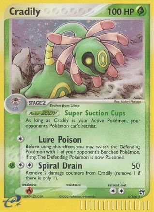 Cradily (3/100) Holofoil [EX: Sandstorm] Pokemon Single Pokémon