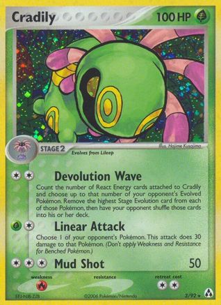 Cradily (/92) Holofoil [EX: Legend Maker] Pokemon Single Pokémon