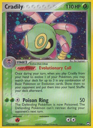 Cradily (/108) Holofoil [EX: Power Keepers] Pokemon Single Pokémon