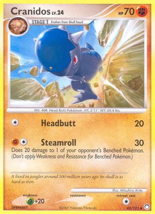 Cranidos (/123) Reverse Holofoil [DP: Mysterious Treasures] Pokemon Single Pokémon