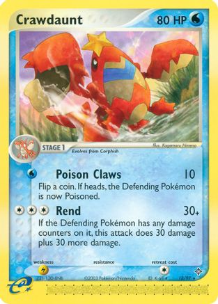 Crawdaunt - 13/97 (/97) [EX: Dragon] Pokemon Single Pokémon
