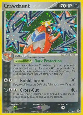 Crawdaunt (/107) Reverse Holofoil [EX: Deoxys] Pokemon Single Pokémon