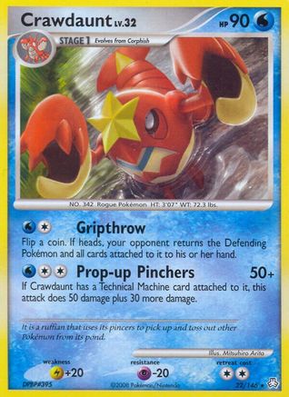 Crawdaunt (/146) Reverse Holofoil [DP: Legends Awakened] Pokemon Single Pokémon