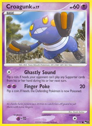 Croagunk (13/17) Holofoil [Promos: POP Series 8] Pokemon Single Pokémon