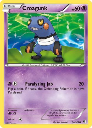 Croagunk (64) (/149) [BW: Boundaries Crossed] Pokemon Single Pokémon