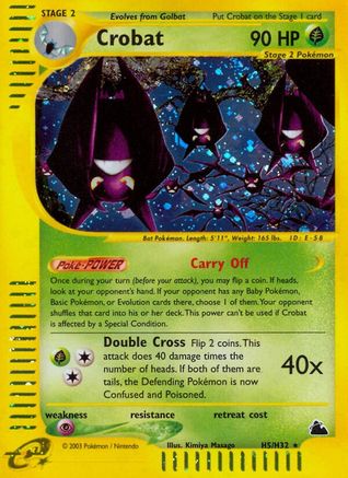 Crobat (H5) (/144) Holofoil [Vintage: Skyridge] Pokemon Single Pokémon