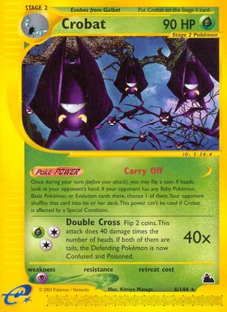 Crobat (6) (/144) Reverse Holofoil [Vintage: Skyridge] Pokemon Single Pokémon