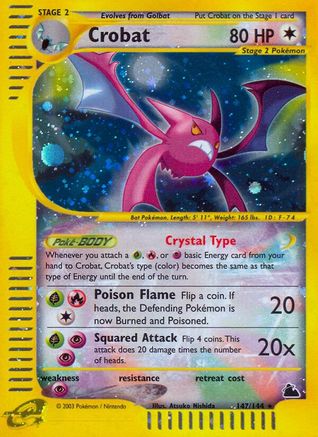 Crobat (147) (/144) Reverse Holofoil [Vintage: Skyridge] Pokemon Single Pokémon