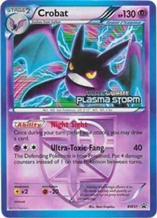 Crobat - BW51 (Team Plasma) (Prerelease) (/101) Holofoil [Promos: BW Promos] Pokemon Single Pokémon