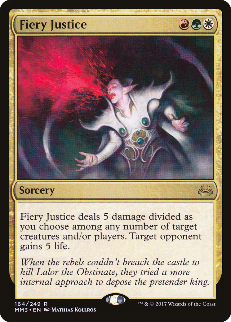 Fiery Justice [Modern Masters 2017] MTG Single Magic: The Gathering