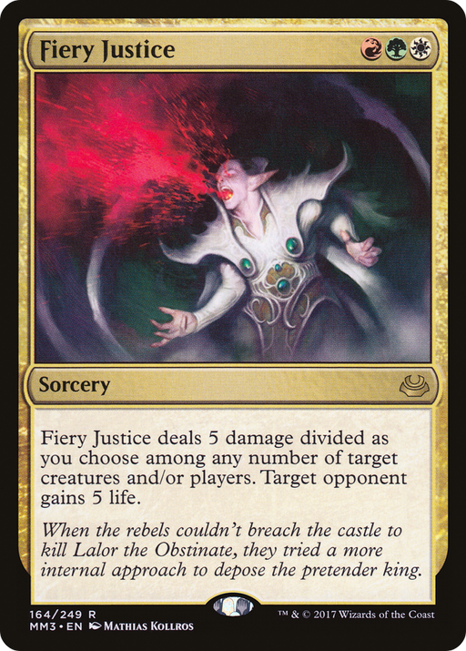 Fiery Justice (MM3-164) [Modern Masters 2017] MTG Single Wizards of the Coast