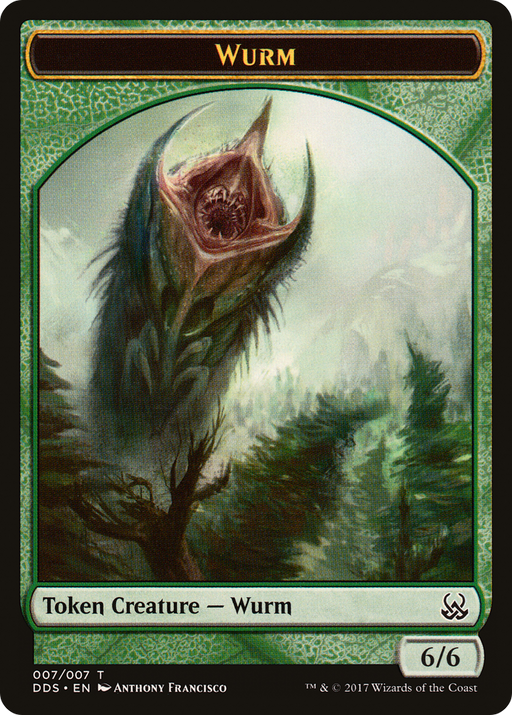 Wurm Token (DDS-007) [Misc] Duel Decks: Mind vs. Might Tokens MTG Single Wizards of the Coast