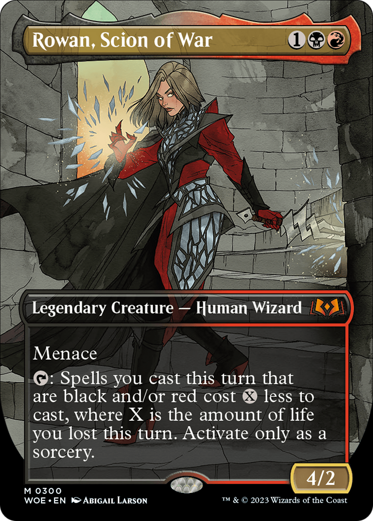 Rowan, Scion of War (WOE-300) [Wilds of Eldraine] (Borderless) Foil MTG Single Wizards of the Coast
