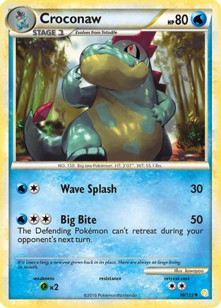 Croconaw (38/123) Reverse Holofoil [HGSS: Base Set] Pokemon Single Pokémon