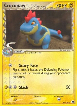 Croconaw (Delta Species) (27/101) [EX: Dragon Frontiers] Pokemon Single Pokémon