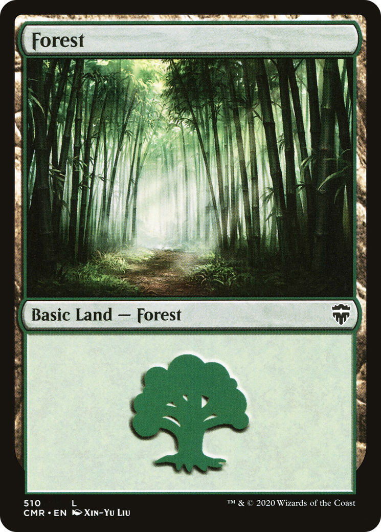 Forest (CMR-510) [Commander Legends] MTG Single Wizards of the Coast