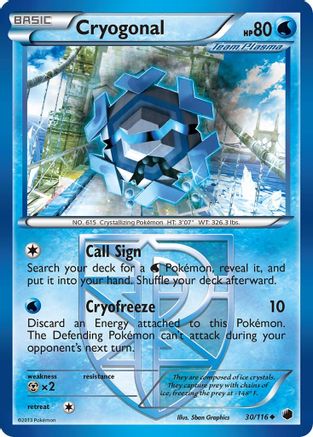 Cryogonal (Team Plasma) (30/116) Reverse Holofoil [BW: Plasma Freeze] Pokemon Single Pokémon