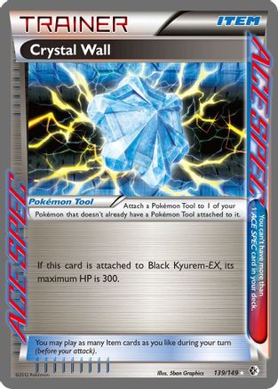 Crystal Wall (/149) Holofoil [BW: Boundaries Crossed] Pokemon Single Pokémon