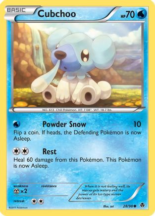 Cubchoo (28/98) [BW: Emerging Powers] Pokemon Single Pokémon