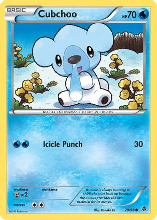 Cubchoo (29) (/98) [BW: Emerging Powers] Pokemon Single Pokémon