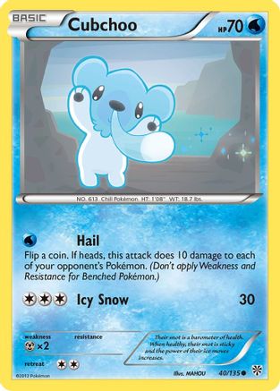 Cubchoo (40/135) Reverse Holofoil [BW: Plasma Storm] Pokemon Single Pokémon