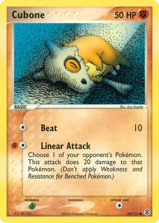 Cubone (60/112) Reverse Holofoil [EX: FireRed & LeafGreen] Pokemon Single Pokémon
