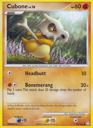 Cubone (90/146) Reverse Holofoil [DP: Legends Awakened] Pokemon Single Pokémon