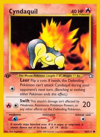 Cyndaquil (56/111) 1st Edition [Vintage: Neo Genesis] Pokemon Single Pokémon