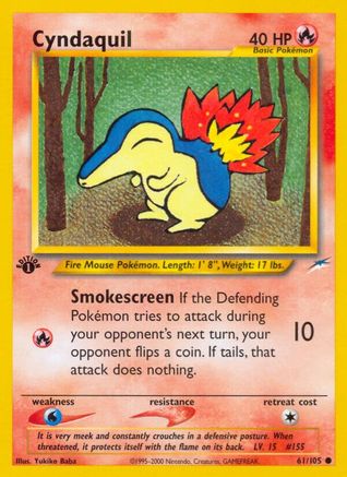 Cyndaquil (61/105) 1st Edition [Vintage: Neo Destiny] Pokemon Single Pokémon