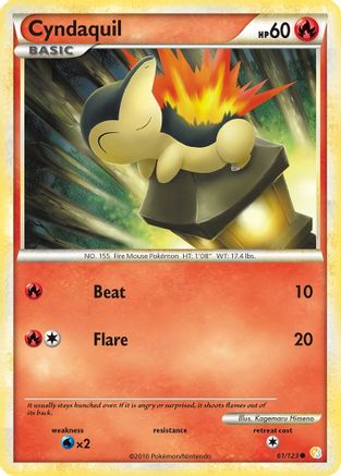 Cyndaquil (61/123) Reverse Holofoil [HGSS: Base Set] Pokemon Single Pokémon