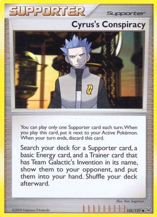 Cyrus's Conspiracy (105/127) [Platinum: Base set] Pokemon Single Pokémon