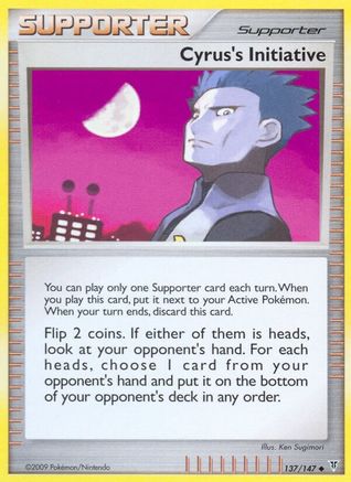 Cyrus's Initiative (137/147) Reverse Holofoil [Platinum: Supreme Victors] Pokemon Single Pokémon