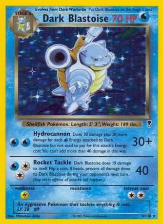 Dark Blastoise (4/110) - [Vintage: Legendary Collection] Reverse Holofoil Pokemon Single Pokémon