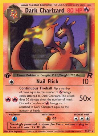 Dark Charizard (21/82) 1st Edition [Vintage: Team Rocket] Pokemon Single Pokémon