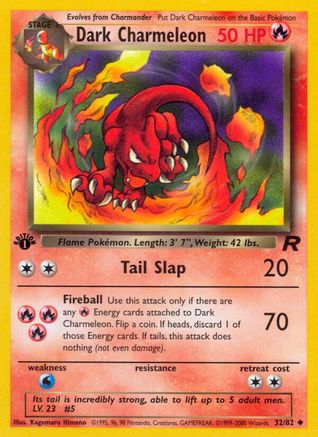 Dark Charmeleon (32/82) 1st Edition [Vintage: Team Rocket] Pokemon Single Pokémon
